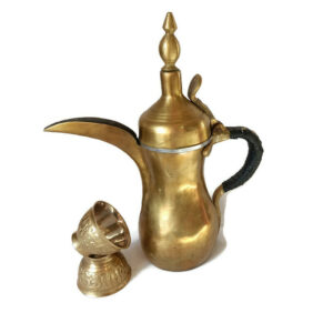 Antique Arabic Islamic Dallah Coffee Pot Bedouin Copper Middle East 2 cup coffee