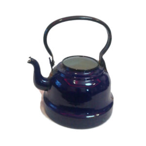 Black Handle Polish Tea Pot Vintage teapot Blue Polished Original