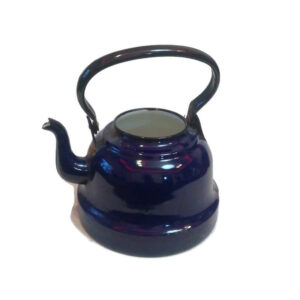 Black Handle Polish Tea Pot Vintage teapot Blue Polished Original