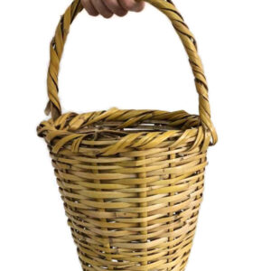 Vintage Women Storage Handmade Big Basket Primitive straw Woven Wicker