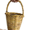 ⁦Vintage Women Storage Handmade Big Basket Primitive straw Woven Wicker⁩ - الصورة ⁦5⁩