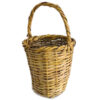 ⁦Vintage Women Storage Handmade Big Basket Primitive straw Woven Wicker⁩ - الصورة ⁦3⁩