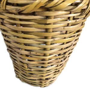 Vintage Women Storage Handmade Big Basket Primitive straw Woven Wicker