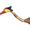 ⁦Door Hanger  Bell Shape Canary Bird Made Of Bamboo Coconut Stems Handmade Carved⁩ - الصورة ⁦5⁩