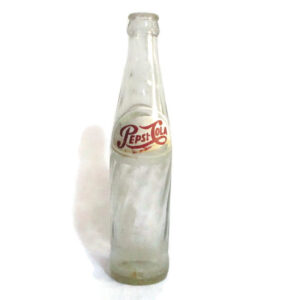 Vintage Pepsi-Cola Glass Bottle Two Pint 16 oz Glass Swirl Soda  Free Shipping