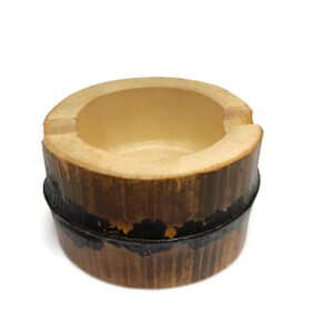 Handmade Bamboo Ashtray Hand-Carved Wooden Sculpture Unique Piece