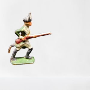 Vintage Revolutionary Soldier Defense Metal Figure Carrying Old Gun Figurines