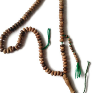 Antique Rare Old Handcrafted Natural wood Tasbih Prayer Beads Free Shipping