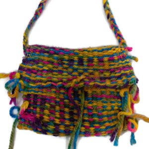 Vintage Woolen Woven SHOULDER Handbag  Handcrafted Wool Thread Free shipping