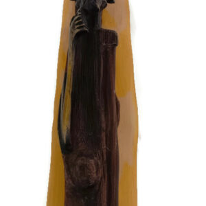 African Tribal Vintage Old Man Wood Statue Hand carved Figurine Original